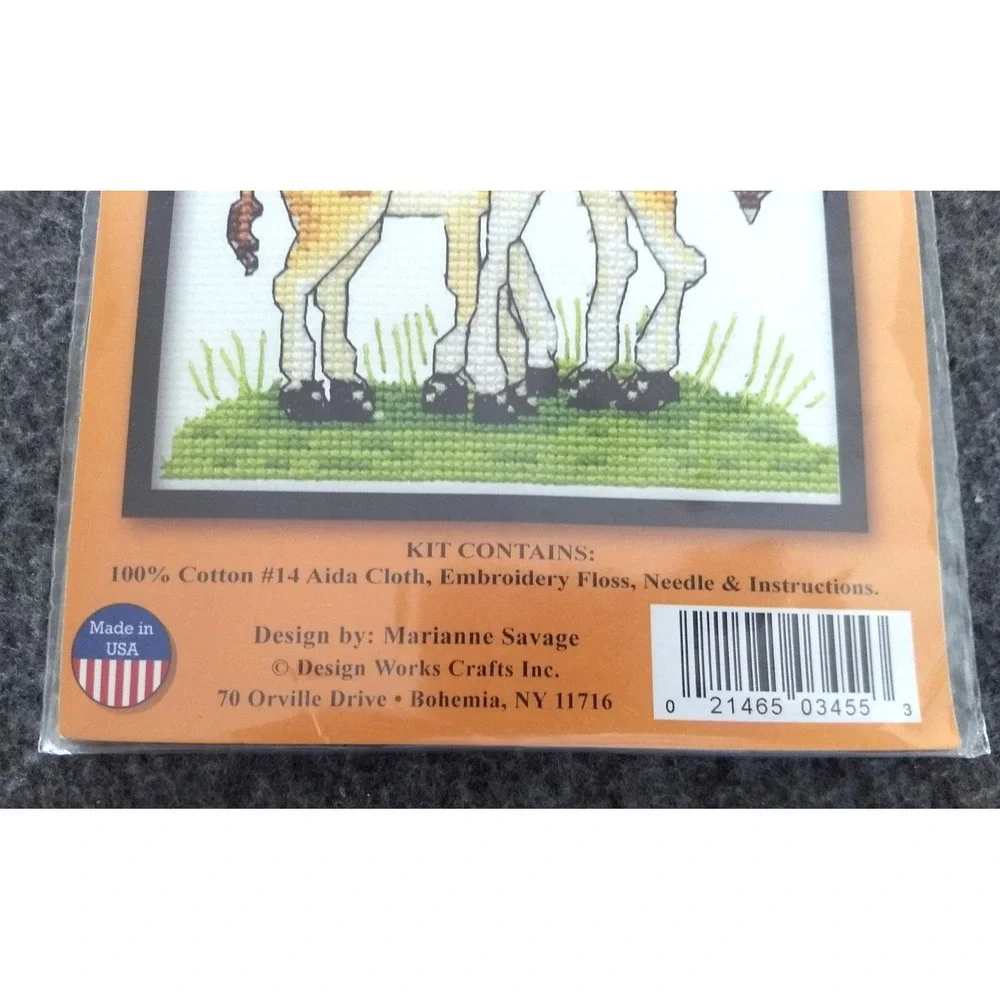 Design Works Crafts Counted Cross Stick Kit Giraffe Love #3455 USA 5